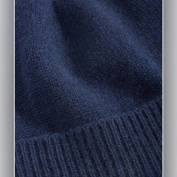 Charter Club Cashmere Cuffed Beanie Hat Women's One Size Navy 100% CASHMERE - Picture 3 of 11